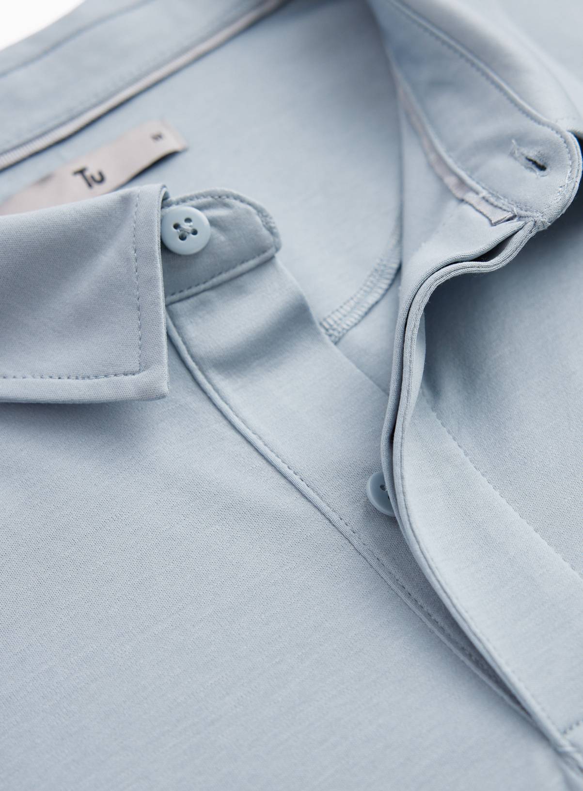 Light Blue Supima Cotton Polo Shirt XXXL - Image 4